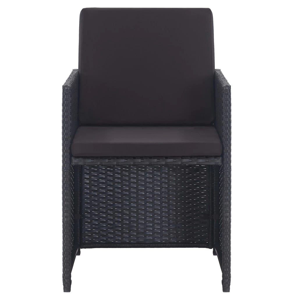 Set Comedor De Jardín 15 Piezas Y Cojines Ratán Sintético Negro VidaXL 7 Set Comedor De Jardín 15 Piezas Y Cojines Ratán Sintético Negro VidaXL - Imagen 5