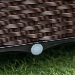 Outsunny Jardinera De Plástico Curdrada Con 4 Ruedas Macetero De Jardín Con Agujeros De Drenaje Para Cultivo De Plantas En Exterior Patio Terraza 40x40x31,5 Cm Marrón -Tienda de muebles de jardín bf1bec6f32a21c56aba2ab07137eb95e036f3585 a72f0597de744ee08bc8ea12ba3b08da