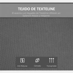 Outsunny Columpio Balancín De Jardín De 2 Plazas Con Techo Ajustable Respaldo Transpirable Y Marco De Acero Para Balcón Terraza Exterior Carga Máx. 220 Kg 150x110x170 Cm Gris -Tienda de muebles de jardín c0f2672fa3d9ab6960dab820c88f974ea209ec51 844e8531c17047eab5f1fd19a16824a6