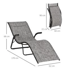 Outsunny Tumbona Plegable De Jardín Con Reposabrazos Reposapiés Respaldo Transpirable Y Marco De Metal Ergonómico Para Terraza Playa Camping 170x62x68 Cm Gris 14 Outsunny Tumbona Plegable De Jardín Con Reposabrazos Reposapiés Respaldo Transpirable Y Marco De Metal Ergonómico Para Terraza Playa Camping 170x62x68 Cm Gris -Tienda de muebles de jardín c10b58465723f00ba35a853ae974cbbdae0e1ad2 9a756cf020e542a885d0867258d1cc20