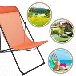 Silla Tumbona Plegable De Jardín Multiposición Naranja Con Asa Aktive -Tienda de muebles de jardín c1fdd14839eb44a1d8ae95523cadd5e7dfbc72ff 44acf2e3d91947ef9461b12976c4800e