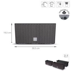 Prosperplast Jardinera Para Balcón Rato Case , Dimensiones (Mm) 395X185X195, Color Ocre Oscuro -Tienda de muebles de jardín c2398450e367aa922ffec53efa11e57627bece92 4d8c586e2640460e99f9334eb26a7c52