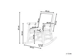 Silla Mecedora De Madera De Bambú Clara/blanco Crema FRIGOLE -Tienda de muebles de jardín c3376aaa1c469be41aab9a9fad5fc2f2ba1a8a66 a7bf54dc45014ffa925159eb79e7307a