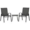 Outsunny Conjunto De Muebles De Jardín 3 Piezas Muebles Exterior Incluye 2 Sillones Apilables Con Tela De Malla Transpirable Y Mesa De Centro Con Tablero SPC Negro -Tienda de muebles de jardín c3800de31cfe1e141e57c616e51c13ee928f56f4 b660cebbc1994b73a532115aedcc6cc6