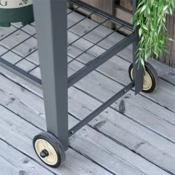 Outsunny Huerto Urbano Jardinera Elevada De Metal Cama De Jardín Con Ruedas Asa Lateral Y Estante Inferior Para Cultivo Plantas Hortalizas Flores 104x39x80 Cm Gris -Tienda de muebles de jardín c3e8430bb19cc658c84a377fa04192043a3fcda3 1a83ecaf326c46498d2481065b42e353