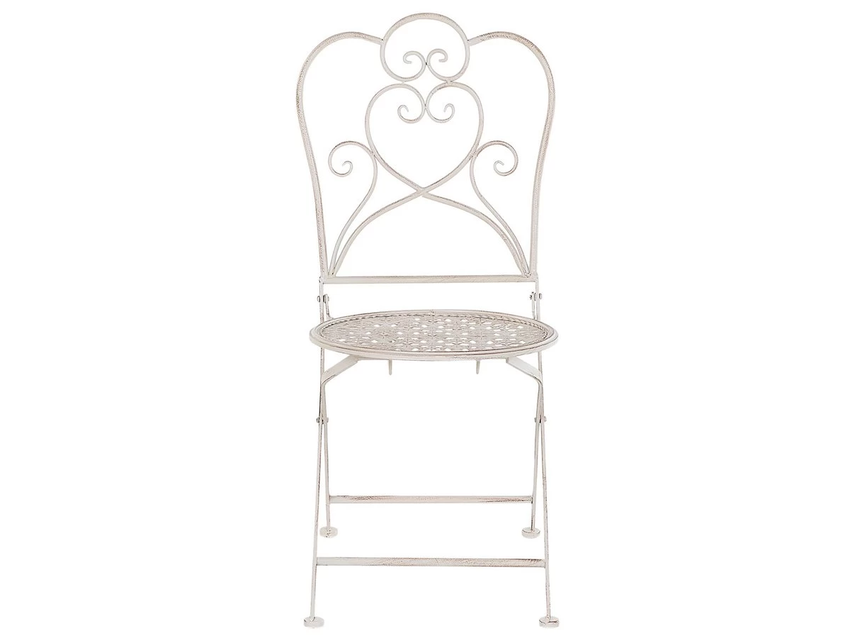 Conjunto De 2 Sillas De Balcón De Metal Beige Claro TRIESTE 7 Conjunto De 2 Sillas De Balcón De Metal Beige Claro TRIESTE - Imagen 5