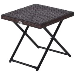 Outsunny Set De 2 Tumbonas 196x61x53cm Con Mesita Plegable 40x40x40cm De Ratán Para Jardín Exterior Con Cojines Beige Y Marrón -Tienda de muebles de jardín c3f8cf5e40f368708c703709559f1c1a2acbb7ab 39c2cb9f60f94527845f99ee26b95f8a