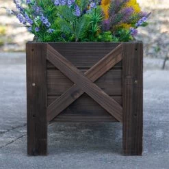 Outsunny Huerto Urbano Jardinera Macetero De Madera Arriate De Jardín Rectangular Con Patas Para Flores Plantas Cultivos 100x36,5x36 Cm Marrón -Tienda de muebles de jardín c4c114da75b5556bf2ef430d507a8a20b90dafb0 d23211335219426ea8b319a1a8e7c020
