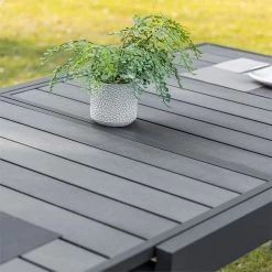 Outsunny Mesa De Jardín Extensible De Aluminio Mesa De Comedor Para Exterior Para 4-6 Personas Carga Max. 70 Kg Para Patio Terraza Balcón 90-180x90x73 Cm Gris -Tienda de muebles de jardín c4d186add460ed13b4c2950ac784b1606e398da6 ef8d25b4e7964279b1c75a9c4c4a2c05