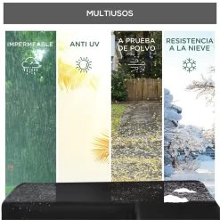 Outsunny Funda Protectora Para Muebles De Jardín En Forma De L Cubierta Para Sofás Exterior Con Hebillas De Tracción Tela Oxford 600D Impermeable 260x192x82 Cm Negro -Tienda de muebles de jardín c504e2a4561d9ea00c8b92362e69c626f61586fe 6051fdaedb0641deab622e2690a3ed4b