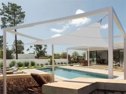 Toldo Vela Triangular De Poliéster Gris 300 X 300 Cm LUKKA