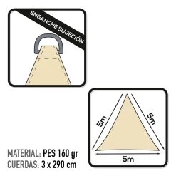 Toldo Sombreo Triangular Aktive Garden Color Crema -Tienda de muebles de jardín c69d697915e6b4e269082da2c3a3eca235e03268 b6294e2428904eba8ae1c6344e504916