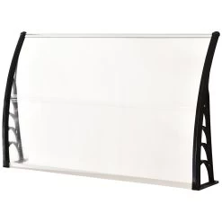 Outsunny Tejadillo De Protección Para Puertas Ventanas Contra Sol Y Lluvia Marquesina De Techo Diseño Moderno Aleación De Aluminio Duradero 150x90x25 Cm Transparente -Tienda de muebles de jardín c7307f389fc04d63c965f8d33e6b15e35dcf6936 13f98d97a47e4a50b43e6dbb7f1de92d