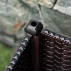 Outsunny Jardinera De Plástico Curdrada Con 4 Ruedas Macetero De Jardín Con Agujeros De Drenaje Para Cultivo De Plantas En Exterior Patio Terraza 40x40x31,5 Cm Marrón -Tienda de muebles de jardín c7c6c1780b21f8cc4dc43dab91bfb00053ac1744 1d1f5a7daafa49e7a19770551f2811f7