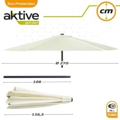 Parasol Hexagonal 270 Cm Color Crema Mástil Aluminio Aktive Garden -Tienda de muebles de jardín c82760125e49f75a99ed56f69239483fd8b4fb18 2dbe572a55a94be3b70cd22d294618f3