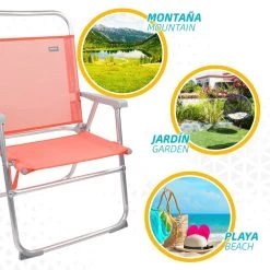 Silla Plegable Alta Aluminio Coral Aktive -Tienda de muebles de jardín c9b1724daa49ec0b2a946d8b3354469d9b4133cb dbb2a868c7be454a9b642e7b7c51d646