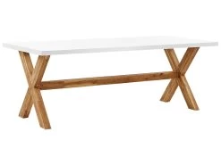 Conjunto De Mesa Con 2 Bancos, Blanco/madera Clara OLBIA -Tienda de muebles de jardín cabb23828fbf98430a012b56e596125934b232b3 1a525f1f4fd54ad09309c0d9f46dca09