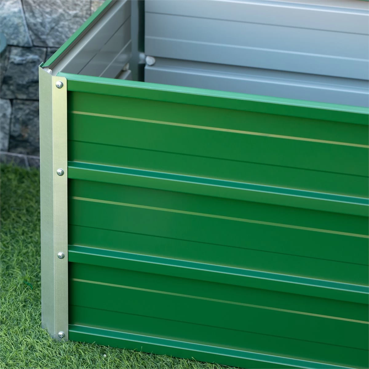 Outsunny Arriate Alto De Jardín De Acero Incluye Guantes Huerto Urbano Jardinera Macetero Rectangular Para Cultivos Plantas Flores Para Terraza Balcón 66x47x40 Cm Verde 6 Outsunny Arriate Alto De Jardín De Acero Incluye Guantes Huerto Urbano Jardinera Macetero Rectangular Para Cultivos Plantas Flores Para Terraza Balcón 66x47x40 Cm Verde - Imagen 4