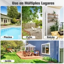 Outsunny 3 Piezas De Mesa Y Sillas De Café Plegable Para Exterior Conjunto De Muebles Comedor Para Jardín Balcón Moderno Fácil De Guardar -Tienda de muebles de jardín cc052cfb93a1555d556b428a34481c731040b0bf e015bc3c8f7e4f178364017c0c7abbca