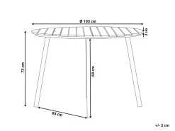 Mesa De Jardín De Madera Plástica Clara/blanco ø 105 Cm CAVOLI -Tienda de muebles de jardín cc808e1dc76ac84db64cd223d81a685d95a8ebf6 ba58ebf190434576acd3fc7bc0a55a22
