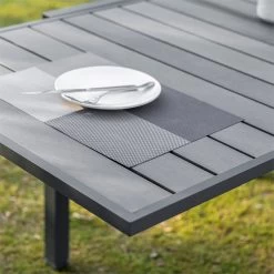 Outsunny Mesa De Jardín Extensible De Aluminio Mesa De Comedor Para Exterior Para 4-6 Personas Carga Max. 70 Kg Para Patio Terraza Balcón 90-180x90x73 Cm Gris -Tienda de muebles de jardín cce5c56f7b66ddbf4a9dad853940126d852ce1da 202cc6e2602a473ba79d22e6866069fb