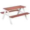 Outsunny Juego De Mesa Y 2 Bancos Infantiles De Madera Mesa De Picnic Para Niños De 3-8 Años Para Jardín Patio Terraza 89x79x50 Cm Marrón -Tienda de muebles de jardín cdf96eedb03a86c11030da270723a26e46cd82da 9b8695de69134f94b3bc7116098c0e74