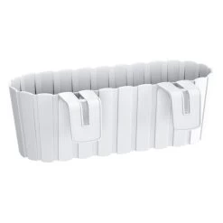 Prosperplast Jardinera Para Balcón BOARDEE HOOK 4,9L., Dimensiones (mm) 383x212x130, Color Blanco