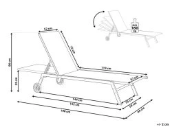 Tumbona De Metal/textil Trenzado Rojo/negro LEVANZO -Tienda de muebles de jardín cee222990ab327311a1596afa16beb257fc1b673 c59799a00d6841c78e1c823c7336062a