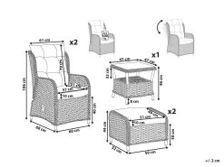 Conjunto De Jardín En Ratán Sintético Beige PONZA -Tienda de muebles de jardín cfa8b6c130784932a43470b4e2293752271e26da 2bd9b78c72674983a535795b23bce975