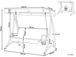 Columpio De Jardín Beige TEMPLE -Tienda de muebles de jardín cfe811fe8d680bdefdb353f895ac0f7d48793332 a47d6d23ef014f07b23fece1d1a450ad