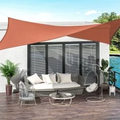Outsunny Toldo Vela Rectángulo 3x4m Vela De Sombra Para Terraza Jardín Camping Resistente Al Agua Protección UV Poliéster Color Oxido Rojo -Tienda de muebles de jardín cffcb45681bbcf6ac366954f238753c2c9031737 0fe4bd7a2ca94cb8ba950d61a2a97d66