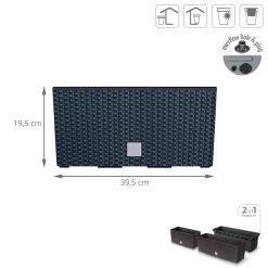 Prosperplast Jardinera Para Balcón Rato Case , Dimensiones (Mm) 395X185X195, Color Antracita -Tienda de muebles de jardín d0ad47ccaef1d2c0af7c5d5a042246488481eedd df0cdd0d6958453a9f9575d4e37a0566