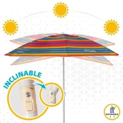 Sombrilla Playa Antiviento 220 Cm Con Protección UV50 Aktive Beach -Tienda de muebles de jardín d0fa48fccc9e30de27d24a426b959cbd6d56e975 4ab9cfb77dfc4a869983253b9d11c831