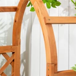 Outsunny Jardinera Enrejado Con Arco Macetero Con Soporte Para Trepadoras Cultivos Plantas Flores Decoración En Jardín Terraza Balcón 83x36x152 Cm Natural -Tienda de muebles de jardín d11821521a89fd237f934a3ffc0ee65494ee109f cff3c36cdfa6492a8ef28d0d92914824