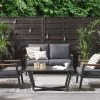 Conjunto De Jardín 4 Plazas Gris Oscuro DELIA -Tienda de muebles de jardín d14cf63773eceeea78f77197bb828660af696bc0 793414e8c05f41049a715dee3b3ceb7b