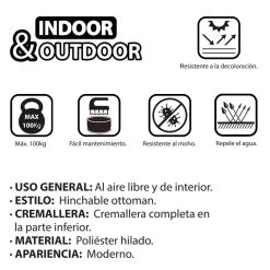 Puff Hinchable Ottoman Resistente Al Agua Colonial Clásico Azul Aktive -Tienda de muebles de jardín d19b84309d2e2977e1012c2547711d29d759c6e5 432a918a22fb440cb8a5bb8ad91b50f7