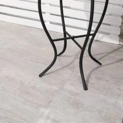 Outsunny Mesa De Jardín Redonda Mesa Auxiliar De Mosaico Con Patas De Metal Para Patio Terraza Exterior Balcón 35,5x35,5x53,5 Cm Turquesa -Tienda de muebles de jardín d1f815abeec8b29ced262210539af68274d916e9 f1f58655205d4810a577c6f8e84219e3