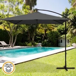 Parasol Excéntrico Banana 300x300x250 Cm Antracita Mástil Acero Aktive -Tienda de muebles de jardín d3c098ee57aa204062cbb407759be23c4d6b427d 15102977257c4f1c9e80be0164bbae17