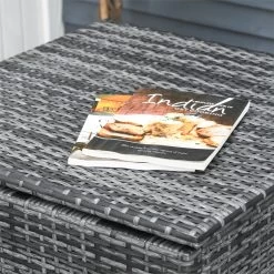 Outsunny Conjunto De 4 Muebles De Jardín De Ratán Con 2 Sofás Dobles Mesa Central Mesa Con Arcón Cojines Extraíbles Para Terraza Exterior 132x69x64 Cm Gris -Tienda de muebles de jardín d3c4d7bdb8761e247b240027e81eaaf3cd82fd2c 50e8d86cad2a40f083d55dec3db5ba84