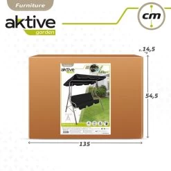 Balancín Para Jardín Negro C/toldo Inclinable 3 Plazas Aktive -Tienda de muebles de jardín d3f55f80688c90b50d2a25aa4be60aacebc420cd ccae7babc6554b47be9c4f58846ed3f6