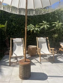 Conjunto De 2 Tumbonas De Jardín De Madera Clara ATRANI -Tienda de muebles de jardín d3f77eb8b0fc75f5771445f7351f3f2fa245c7a3 edb629ad908941baa68f30a053f4272e