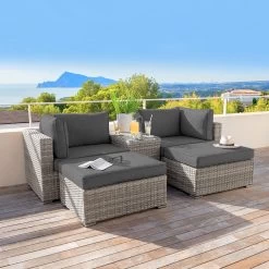 Set De Jardín2sillones 2 Poufs Y Mesa De CentroKAILUA, Gris -Tienda de muebles de jardín d4041af535abfabe03767c0665916df7fa66a284 767953 0