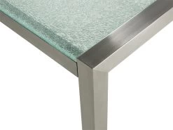 Mesa De Comedor De Metal/vidrio Templado Transparente/plateado 180 X 90 Cm GROSSETO -Tienda de muebles de jardín d404554e31a72acbc611eb7e7c4b444a764b9d5a 328f65c34e194bcaa012b6aad7d22bf5