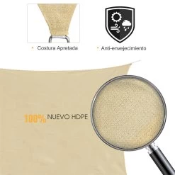 Outsunny - Toldo Vela Cuadrado (varios Tamaños Y Colores), Tamaño 3x3m, Color Arena -Tienda de muebles de jardín d4b6c6336ef54db45bc714beefa757008d5bc7f1 42dcc35c7b734fe384c7ccaff1ad2d04