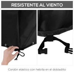 Outsunny Funda Protectora Para Muebles De Jardín En Forma De L Cubierta Para Sofás Exterior Con Hebillas De Tracción Tela Oxford 600D Impermeable 260x192x82 Cm Negro -Tienda de muebles de jardín d6286c5906e3c8068d845e7a451ed20540e1b68b 64d7b00e11ce455cad70cd5acf2ec74e