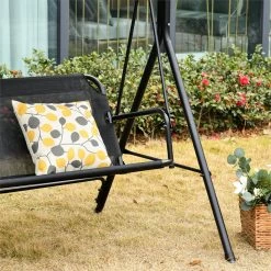 Outsunny Columpio De Jardín De 2 Plazas Silla Balancín Con Parasol Techo Ajustable En Ángulo Terraza Balcón Exterior Carga 200 Kg 172x110x155 Cm Negro -Tienda de muebles de jardín d65c8266b239f15c794d3e6195fae5255d00b47e 52bfc55fcd064e04849c9c63f6734941