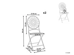 Conjunto De 2 Sillas De Balcón De Metal Rojo SCARIO -Tienda de muebles de jardín d673b05d61bf8a9f4cdac9c9e33ea80d39fb48c8 5f0809e77bbf4e87801bac64b65f7071
