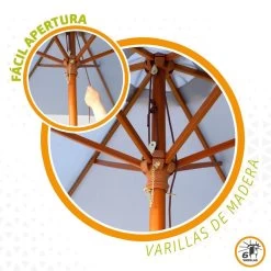 Parasol Hexagonal 300 Cm Color Antracita Mástil Madera Aktive Garden -Tienda de muebles de jardín d723848da1369b3f0512e58188292d4db8ebc4fd 8d4729ae6b854d3bb3d9c838785e7806