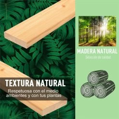 Outsunny Huerto Urbano De Madera 100x70x80 Cm Mesa De Cultivo Para Plantas Flores Hortalizas Con Patas Elevadas 4 Orificios De Drenaje Y Tela Geotextil -Tienda de muebles de jardín d732422dbbc0360219f35a9f441bbc59a38f2543 915626668a054956a766f425ed251d14