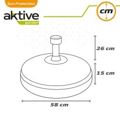 Base Para Sombrilla Circular Antracita 41-51 Mm Aktive -Tienda de muebles de jardín d744f41ac84fe1003ac45c4986a280bf7a963e0a d5a5997dca6d405b8e5597ebb31f206b